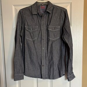 French Connection men’s gray long sleeve button down shirt size small